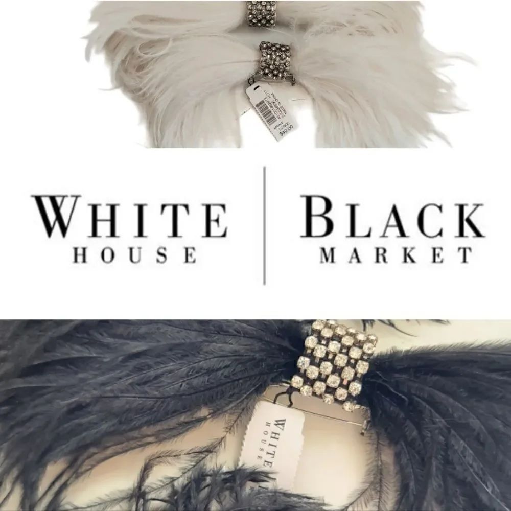 Set of 5 Feather & Rhinestone Hair &  Broches